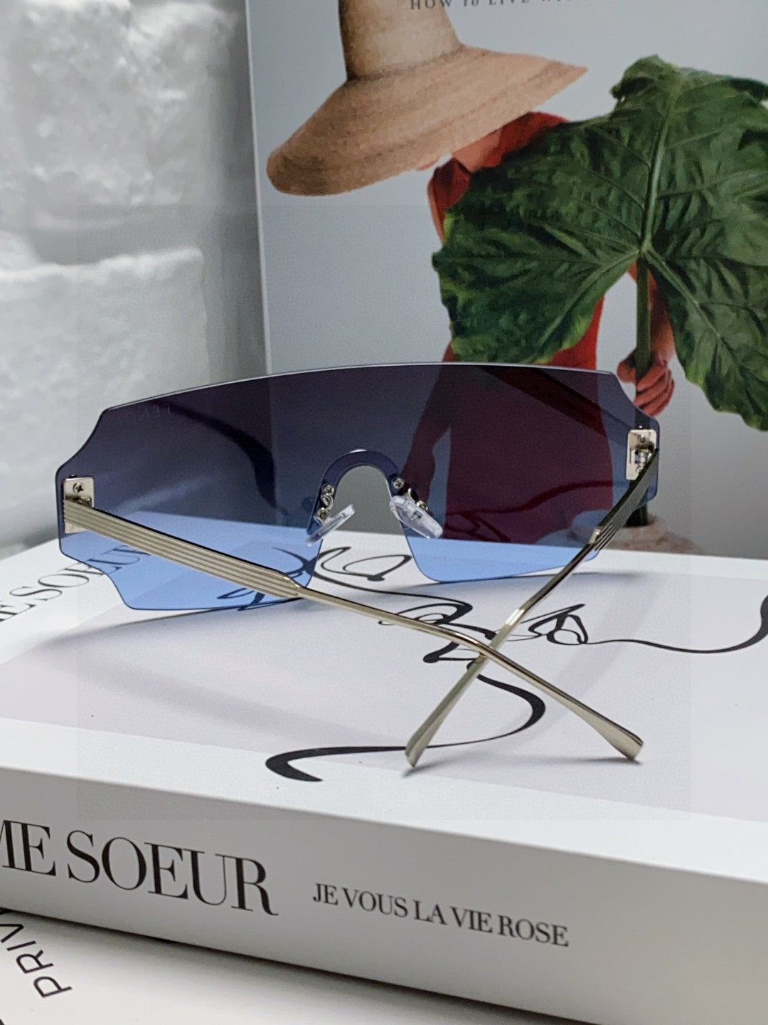 ANGULAR VISOR SUNGLASSES 575795 IN METAL