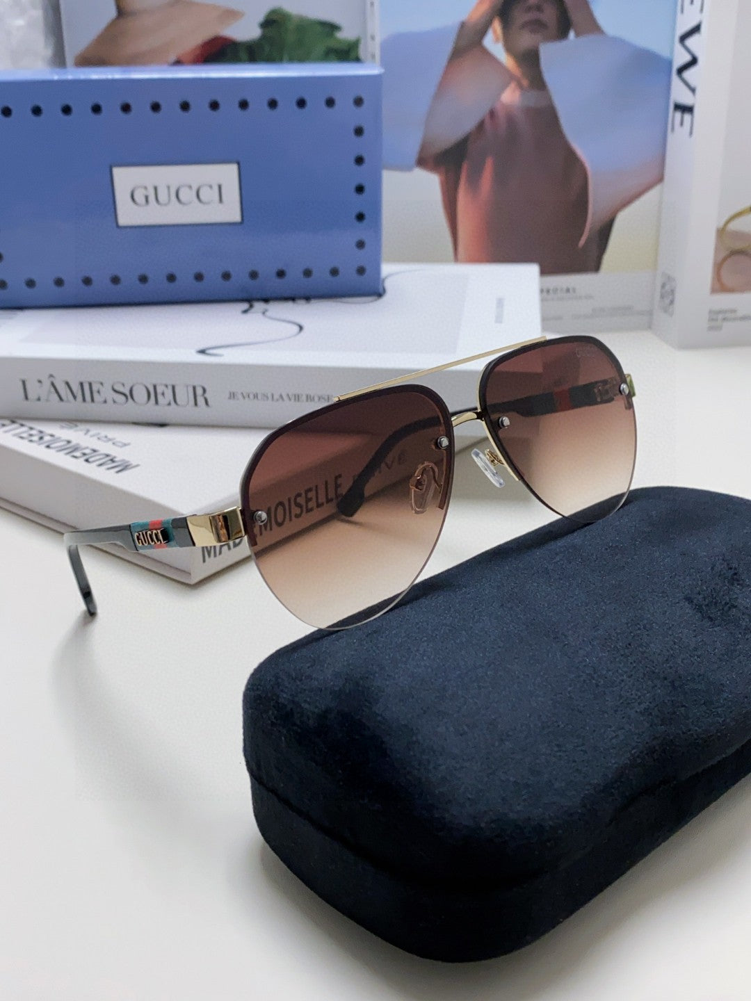 AVIATOR FRAME SUNGLASSES 570223 IN METAL